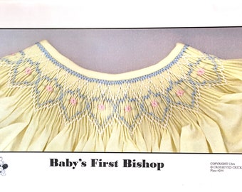 Baby's First Bishop NEW Smocking Plate   Crosseyed Cricket