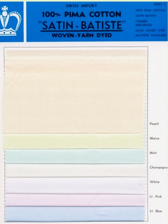 Swiss Satin Batiste by Spechler Vogel   45"  BTY