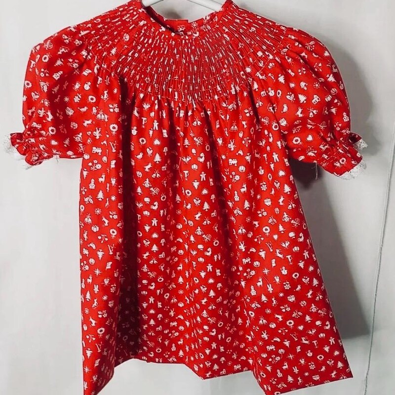 Vive La Fete Red Silk Smock Bishop Short main image 1