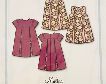 Malina Dress and Jumper Pattern, Bonnie Blue Designs (Sizes 12mo-4yrs)