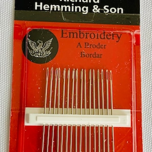 Embroidery Needles #8 16 per package Hemming