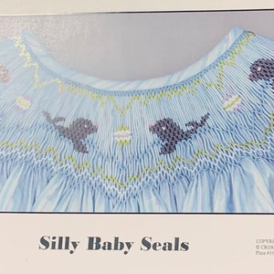 Silly Baby Seals New Smocking Plate    Crosseyed Cricket