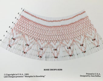 New Smocking Plate “Rose Drops” LBJ Designs