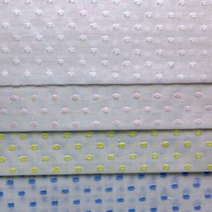 Old Fashioned Woven Dotted Swiss ,White/White-60&quot; White/Blue-60&quot; White/Pink-60&quot; BTY