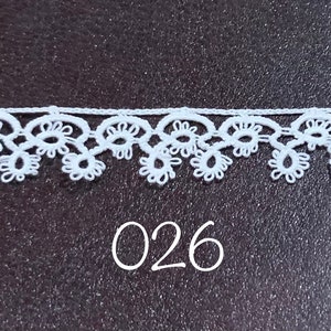 Tatting - Handmade Cotton Lace - 1/2" - Boutross #026 BTY