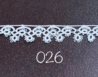 Tatting - Handmade Cotton Lace - 1/2" - Boutross #026 BTY