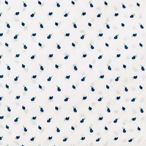 Dainty Blue Floral Buds Cotton Print 45&quot;. Foust (this print is back) BTY