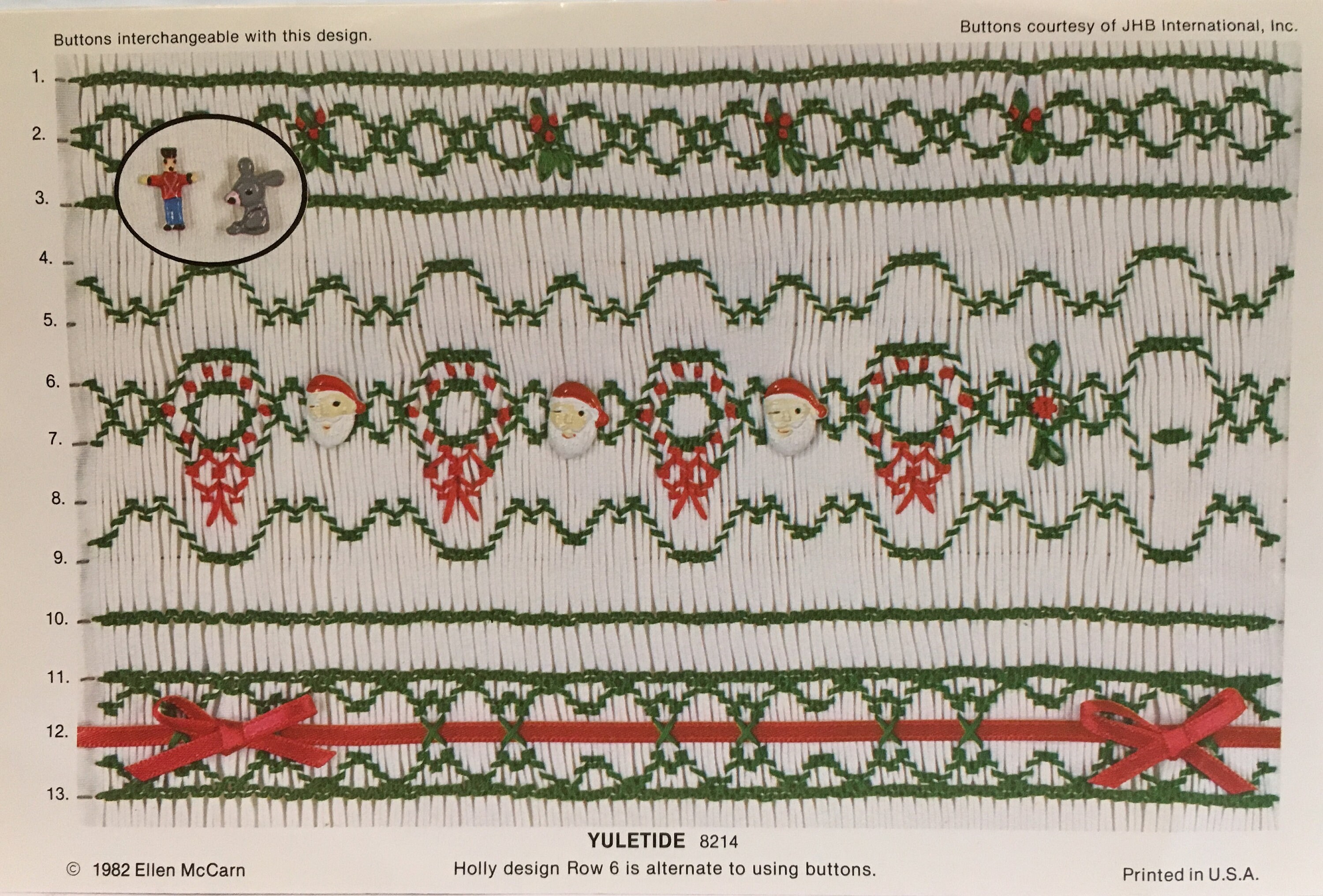 YULETIDE Free Shipping Ellen McCarn Smocking Plate YULETIDE Free Shipping Ellen McCarn Smocking Plate