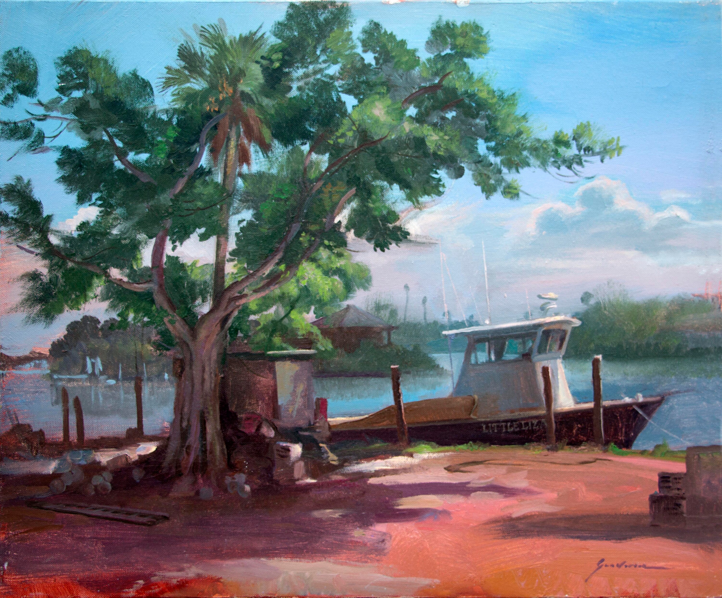 Everglades City Florida Art Keith Gunderson Crab Boat - Etsy Denmark