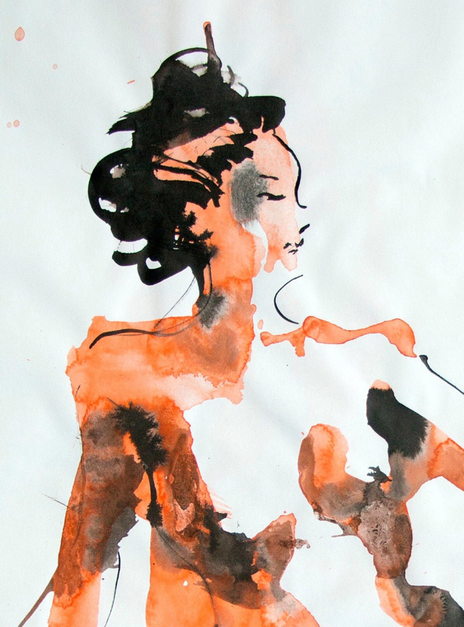 Expressive Nude Figure Art - xfc1wbm
