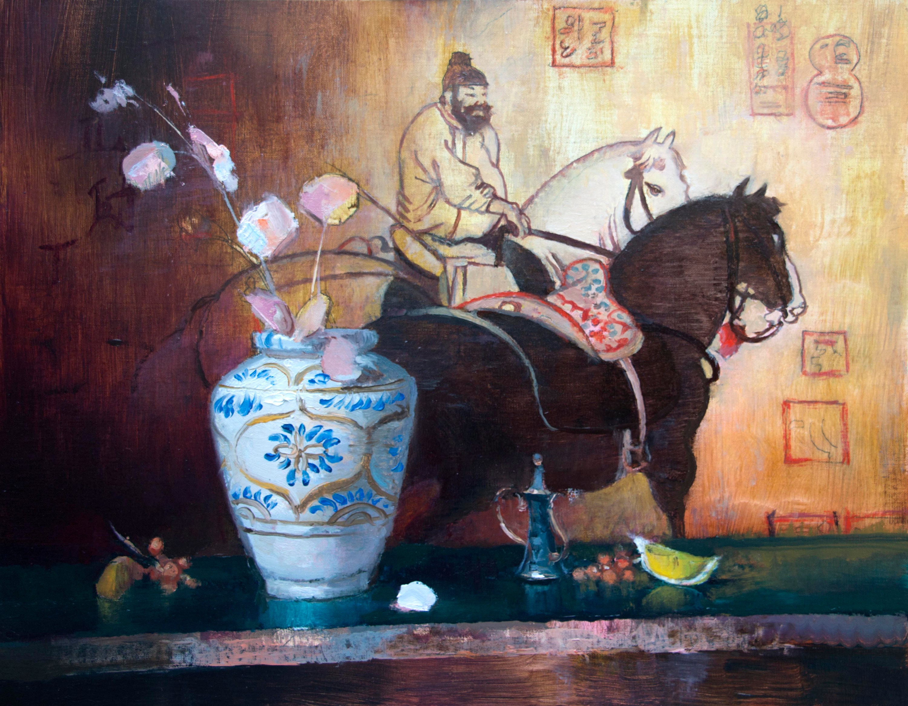 Han Gan Still Life Painting Chinese Lantern Oil Painting - Etsy Finland