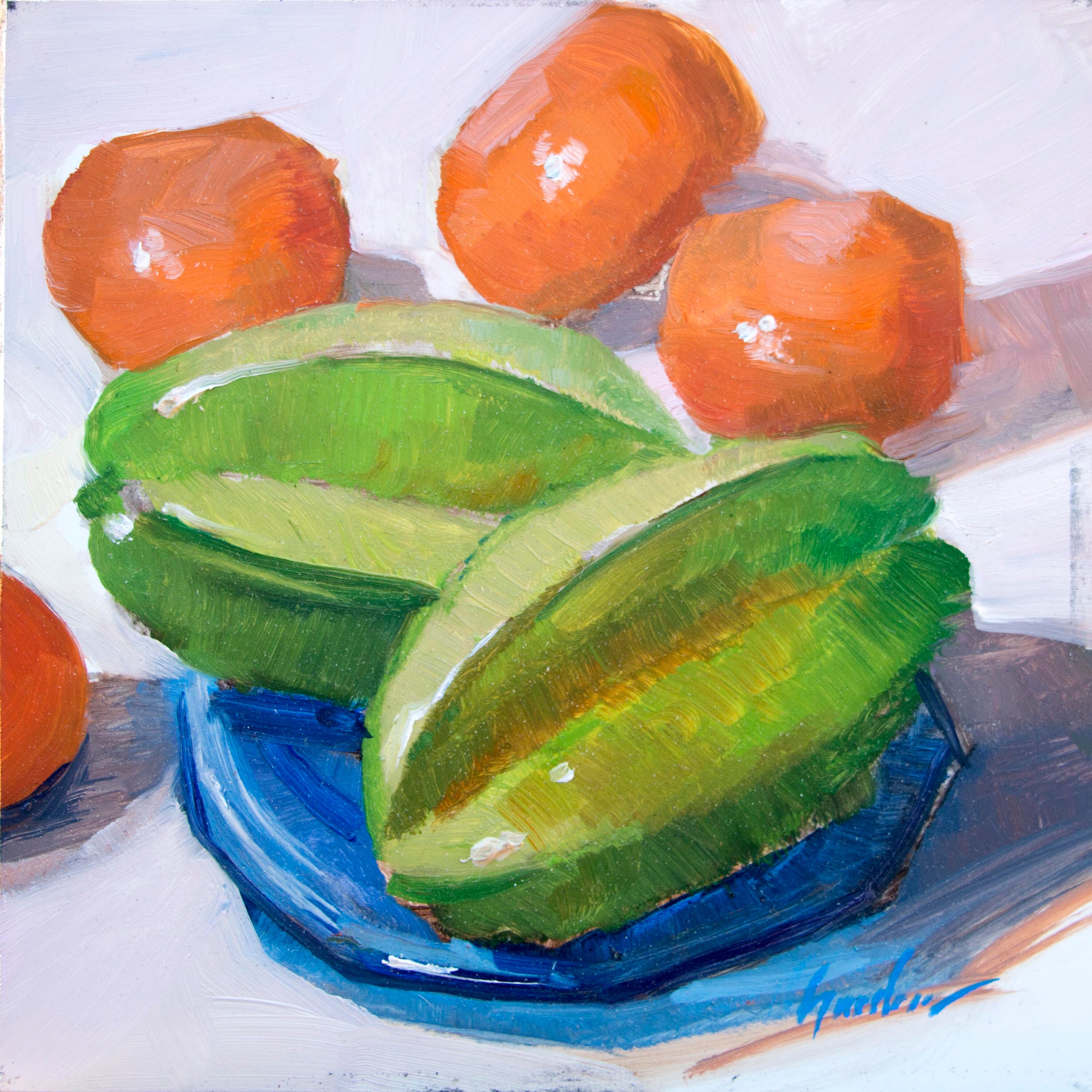 Star Fruit Still Life Oil Painting Mandarin Orange - Etsy Finland
