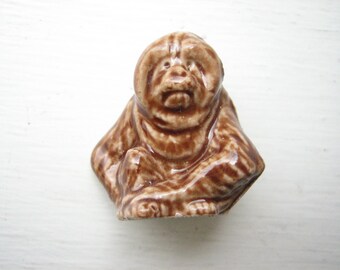 Vintage WADE orangutan figurine, Wade whimsies, zoo animal, mini figure, miniature, Red Rose tea collectible