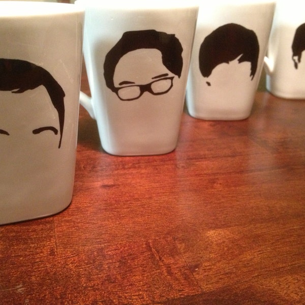 Big Bang Theory Inspired 4 Piece Coffee Mug Set