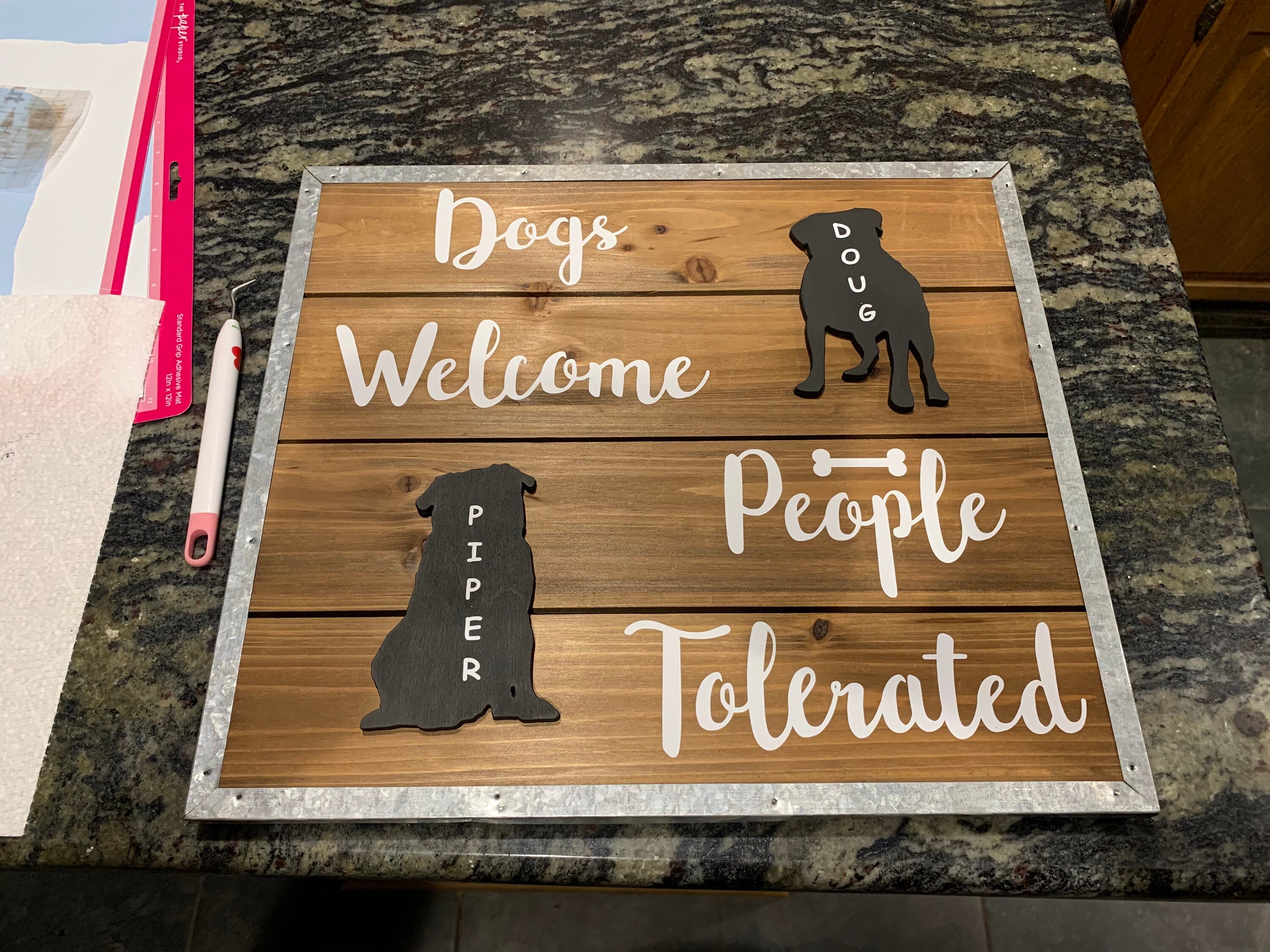 Custom Dog Sign Dogs People Tolerated Etsy UK