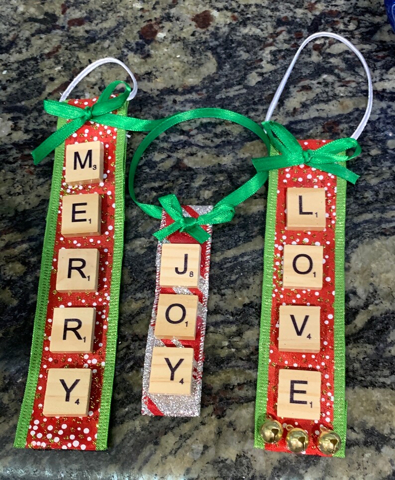Scrabble Tile Ornament Custom Order Etsy