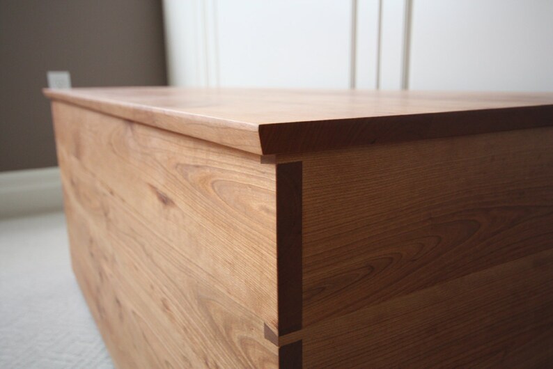 Solid Wood Blanket Chest in Black Cherry Etsy