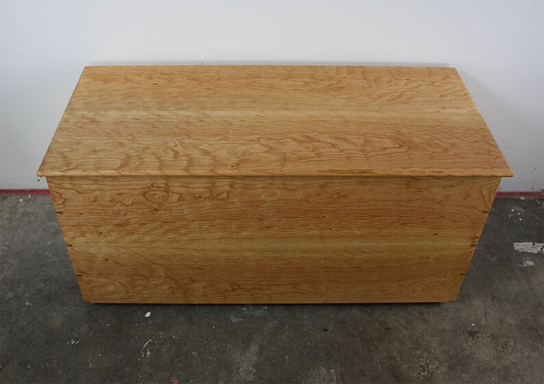 Solid Wood Blanket Chest in Black Cherry Etsy