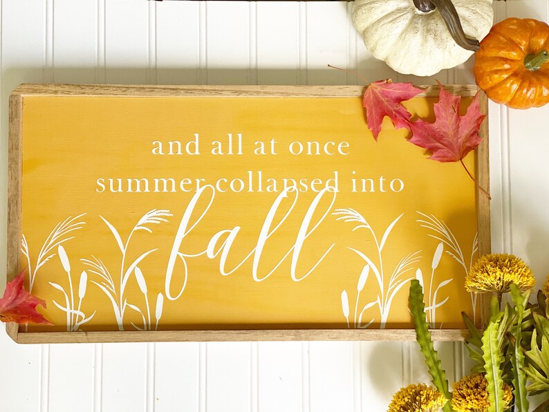 Fallfall Decor Fall Sign Autumn Home Decor Farmhouse Etsy