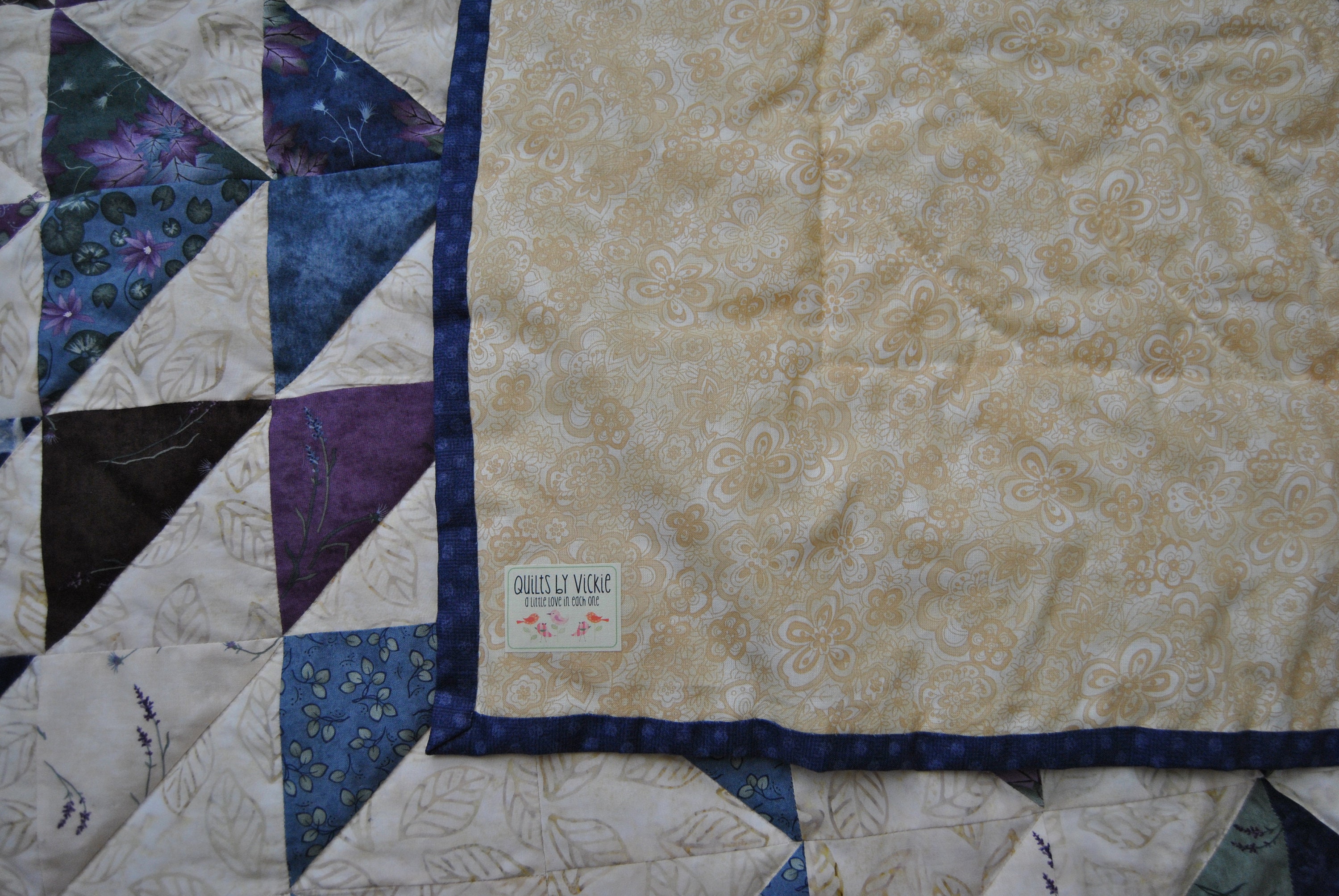 Handmade quilt blue/ purple Etsy