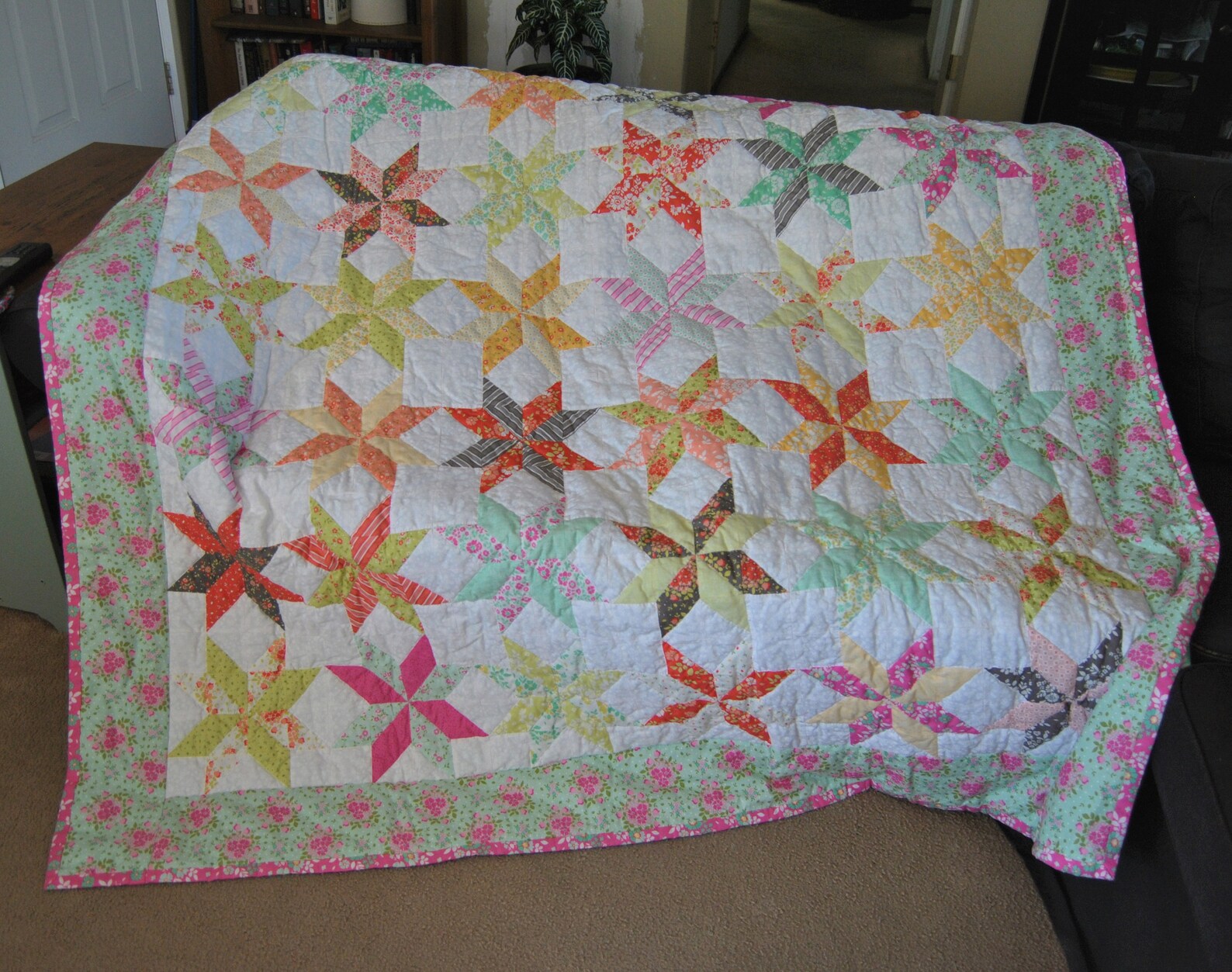 Hand Made LEMON STAR Quilt Etsy