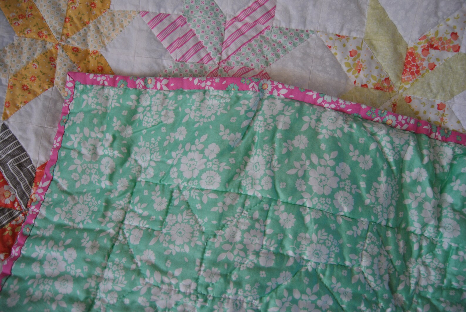 Hand Made LEMON STAR Quilt Etsy