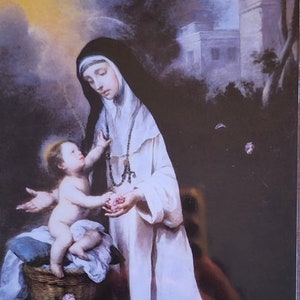 NOVO! Cartão de oração da Novena de Santa Rosa de Lima!  Letras grandes.