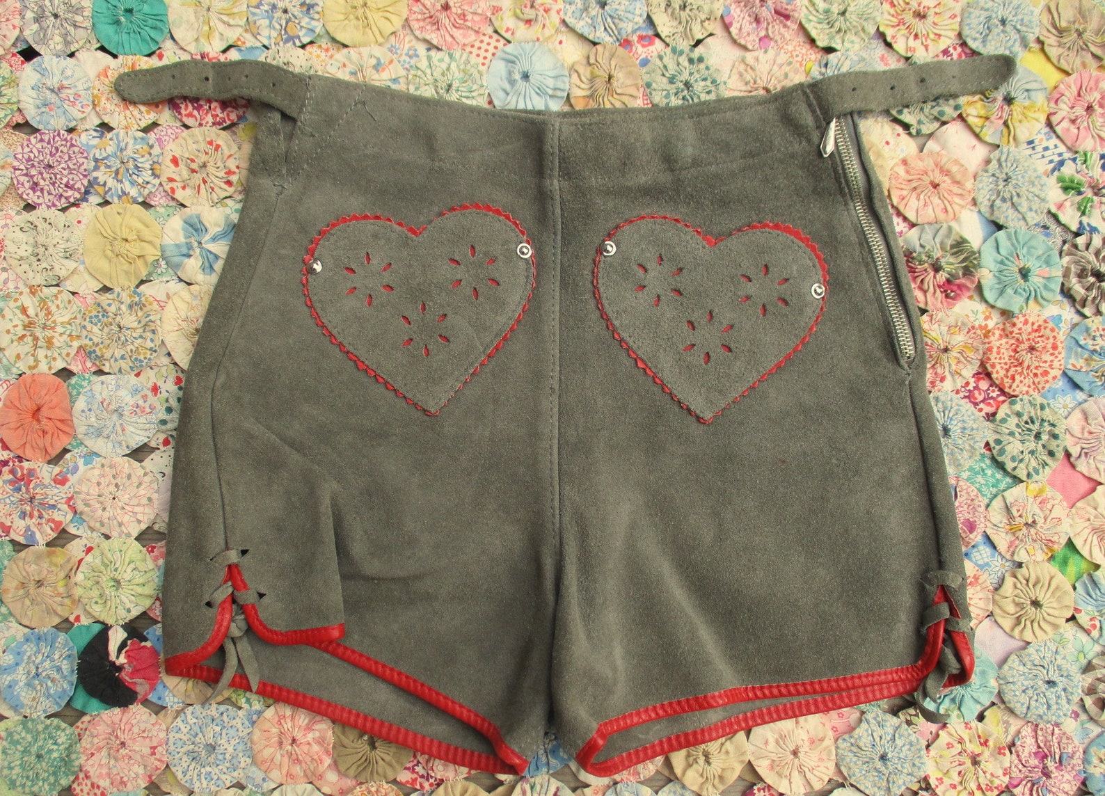 1960's Grey Suede Leather Lederhosen,Bavarian kids shorts,Oktoberfest Leather Shorts, Vintage Leather Lederhosen, Genuine German Lederhosen