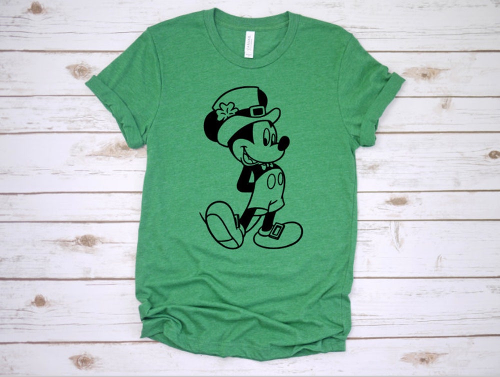 Disney St. Patrick'S Day Shirt, Disney St. Patrick'S Day Tee, Lucky Shirt, Disney Lucky Shirt Tee, Mickey Mouse St. Patrick'S Day Shirt Tee Bespoketshirt