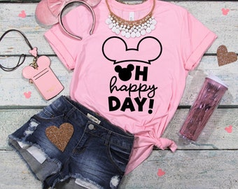 Oh Happy Day Disney Shirt Tee, Disney Easter Shirt, Disney Tee, Disney Vacation Shirt, Disney Family Shirts, Disney Best Day Ever Shirt Tee