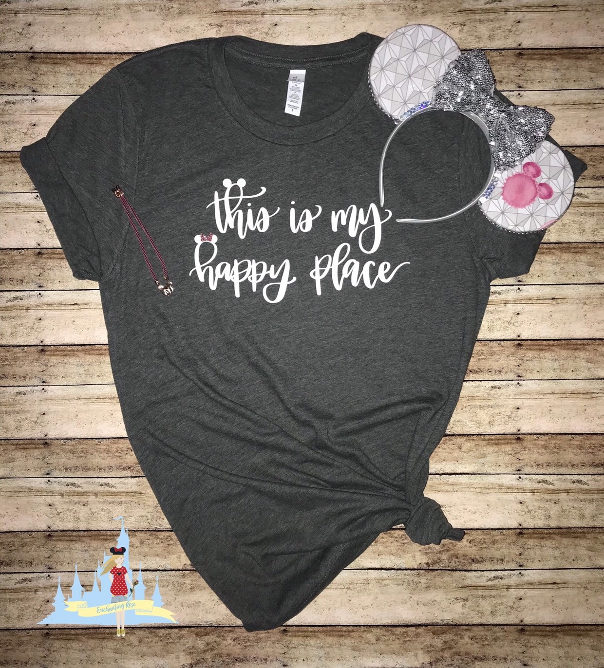 This Is My Happy Place Tee Shirt Disney Tee Disney Shirt Etsy