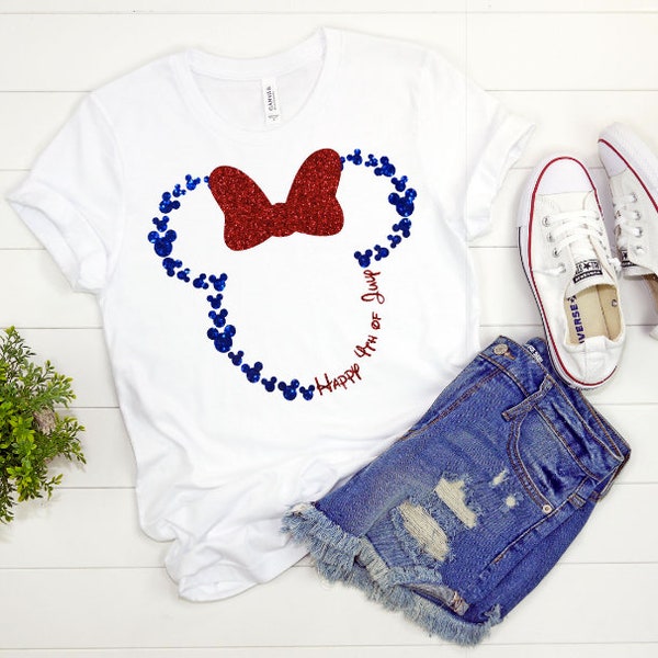 Disney 4th of July Shirt | Disney Shirt | Disney America Shirt | Mickey Minnie Merica Shirt Tee | Disney Red White and Blue Tee Shirt