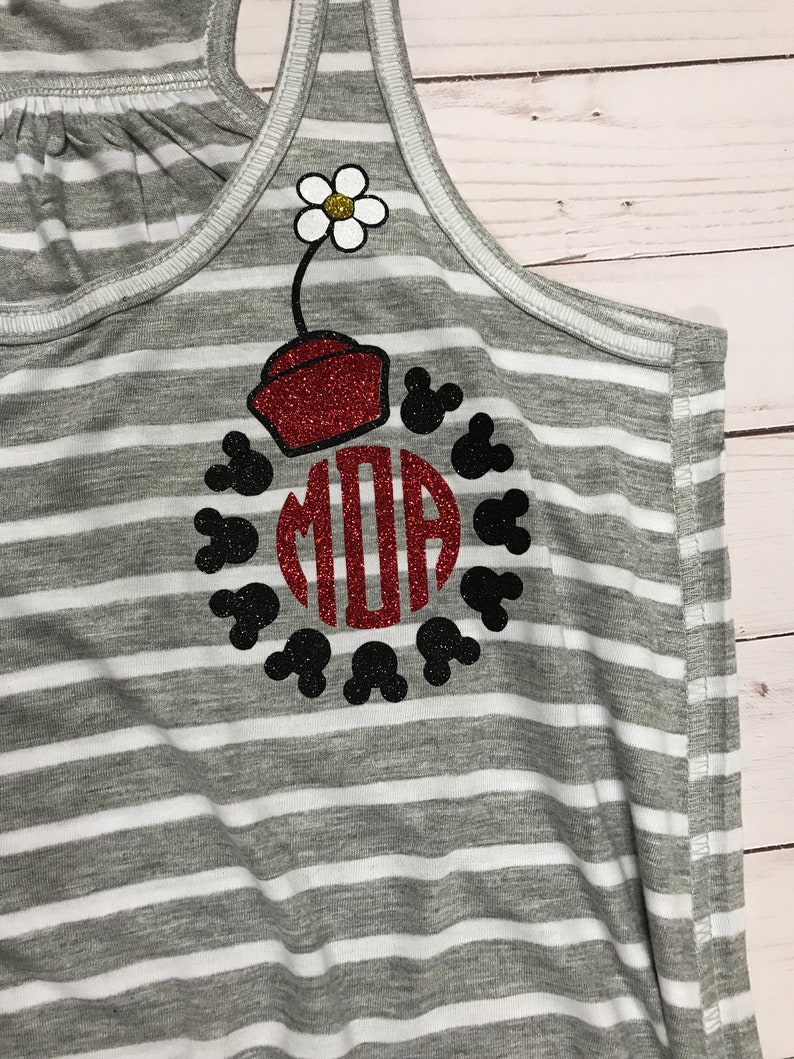 minnie mouse monogram shirt