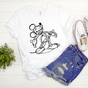 Mickey Mouse Shirt Tee, Hollywood Studios Shirt Tee, Mickey Shirt Tee, Sketchbook Mickey Shirt