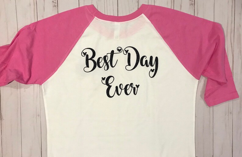 Disney Shirt Girl/'s Disney Best Day Ever Shirt Disney Raglan Disney Monogram Disney Tee Castle Shirt Minnie Mouse
