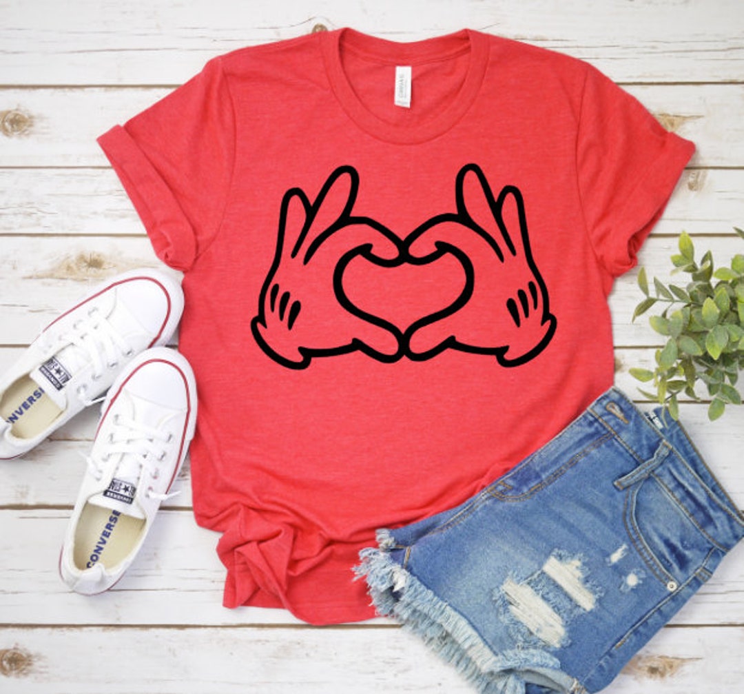 Mickey Hands Heart Tank, Disney Shirts, Mickey Shirt, Adult Disney
