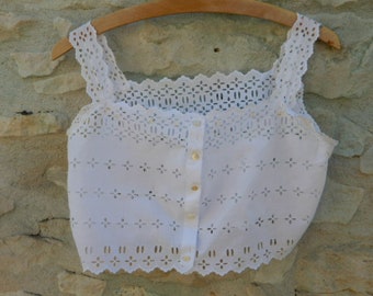 cache corset ancien broderie ancienne vieille france