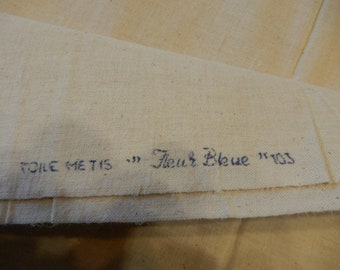 mixed fabric flower blue linen and cotton new old france
