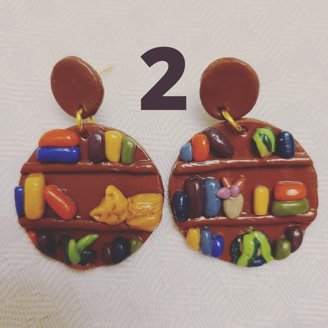 Bookshelf Earrings Etsy