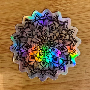HOLOGRAPHIC Mandala | Waterproof Sticker