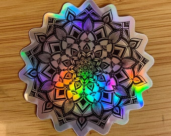 HOLOGRAPHIC Mandala | Waterproof Sticker