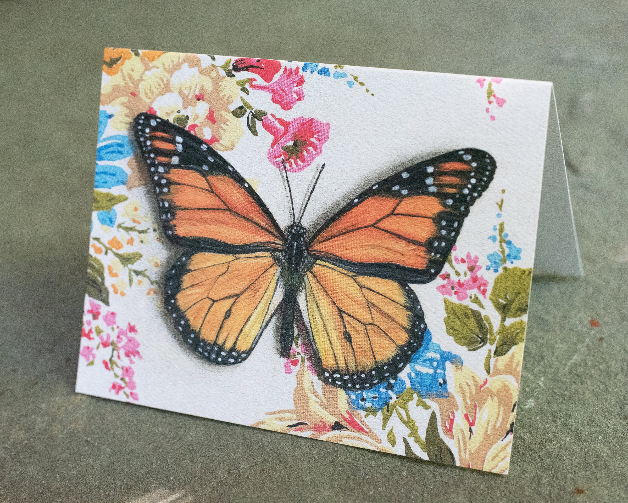 Monarch Butterfly Note Card | Blank All Occasion Greeting Card | A2 ...