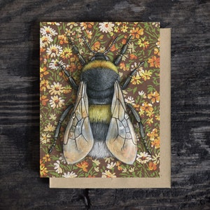 Hommel notitiekaart | Leeg alle gelegenheid wenskaart | A2 Stationaire | Kraft Envelop | Verjaardagskaart | Olieverf | Cadeau | 100% gerecycled