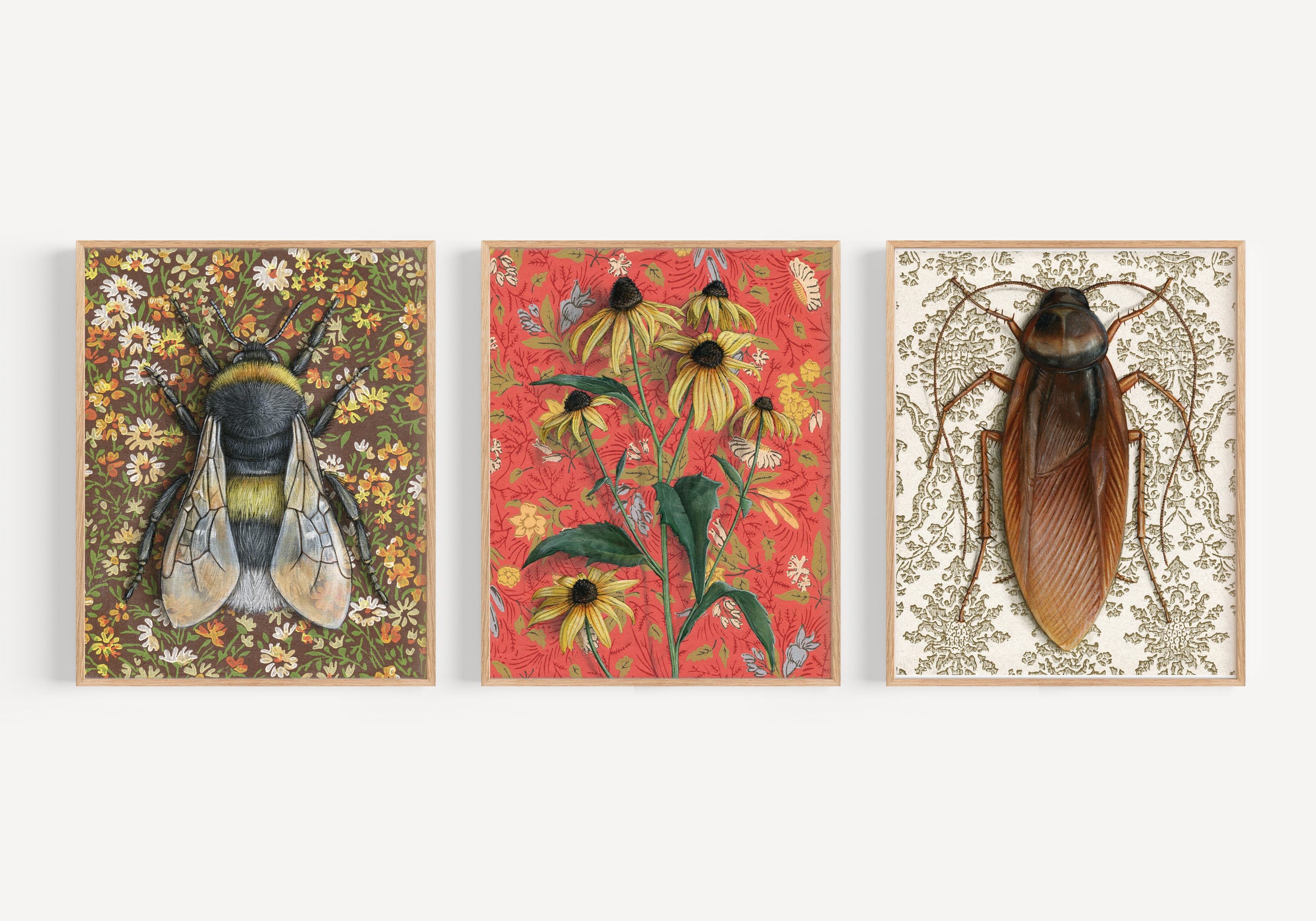 Cockroach Print Cockroach - Art Print | Art Nouveau Wallpaper, Home Decor, Roach ...
