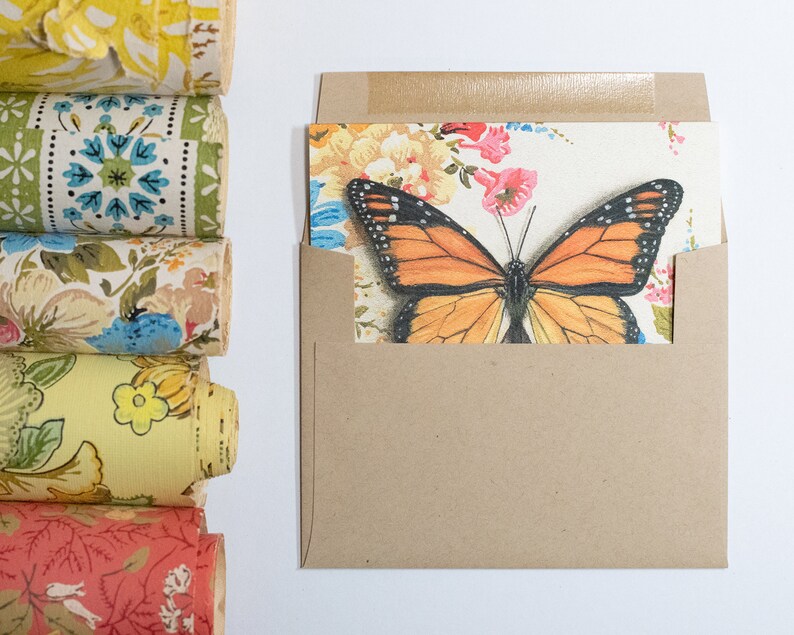Monarch Butterfly Note Card | Blank All Occasion Greeting Card | A2 ...