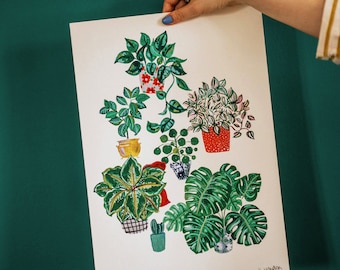 House Plant A3 Print