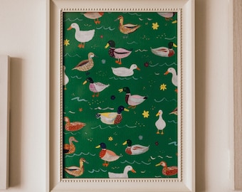 Duck Pond A4 Print