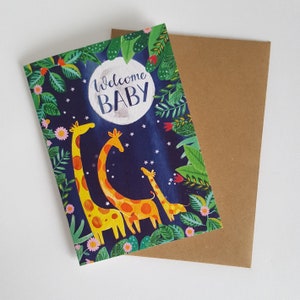 Giraffe Willkommen Baby A6 Karte