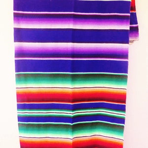 220 x150 cm handgwebt Ethno Decke Mexiko mexican blanket vintage Yoga Sarape Hippie Strand Boho Bohemian Navajo Festival lila violett Bild 2