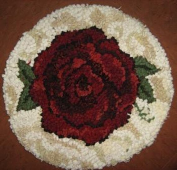 Rug Hooking Pattern Old Rose Chairpaid 13 Round on - Etsy